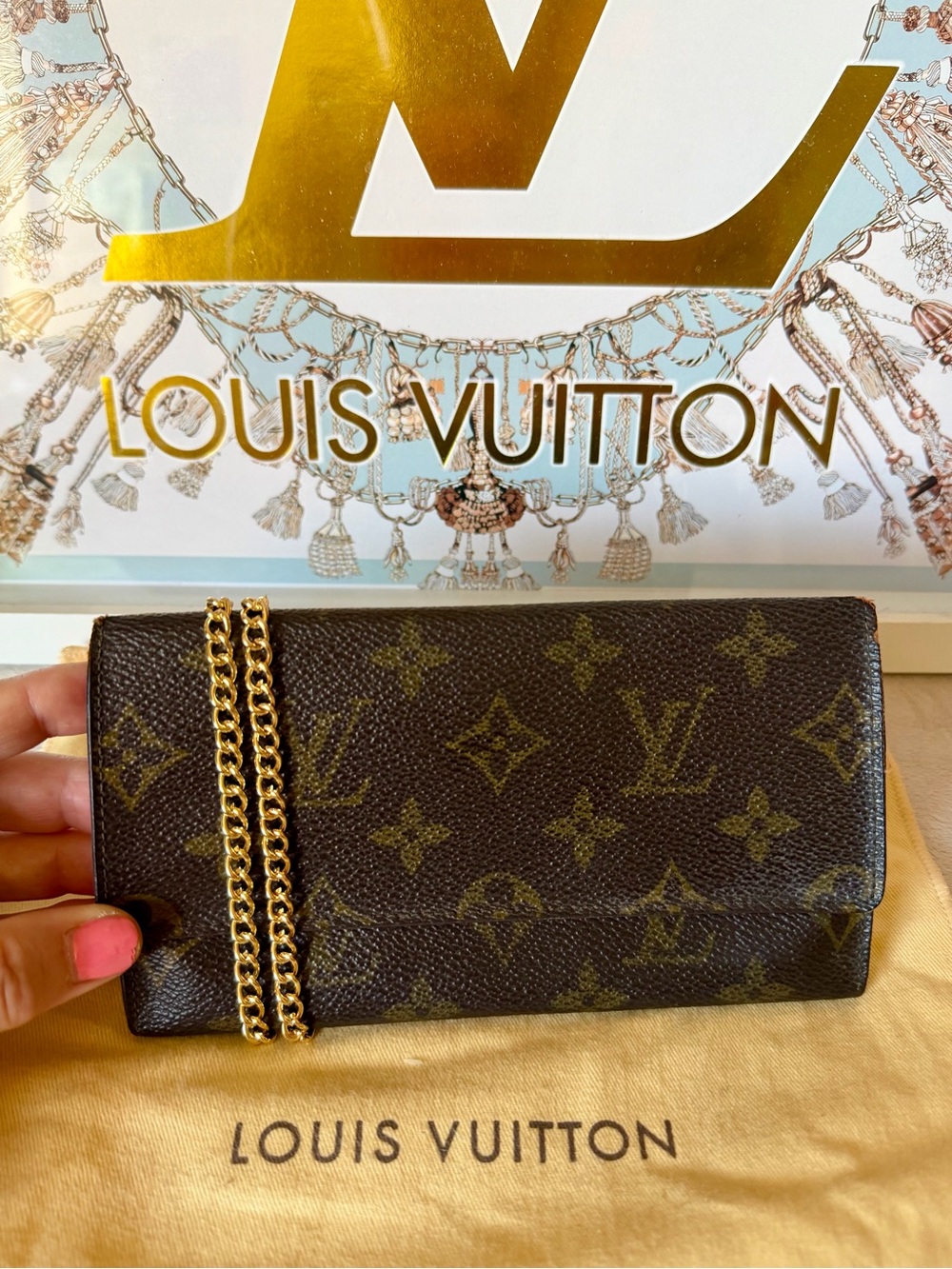Louis Vuitton Vintage Long Wallet on Chain